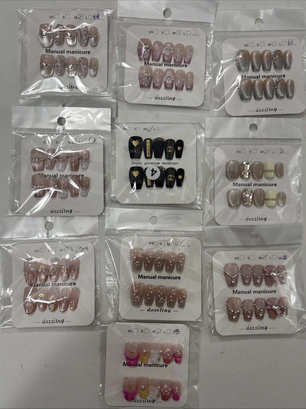 Press On Nail 10 Sets Size m