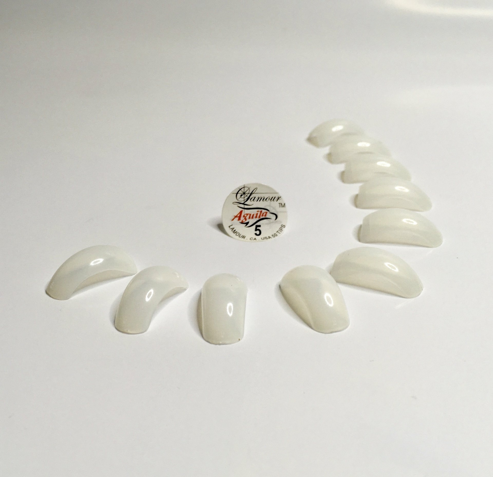 Lamour Aguila Curve Natural Tips – 500ct each size – (CHOOSE FROM SIZE 0-10)