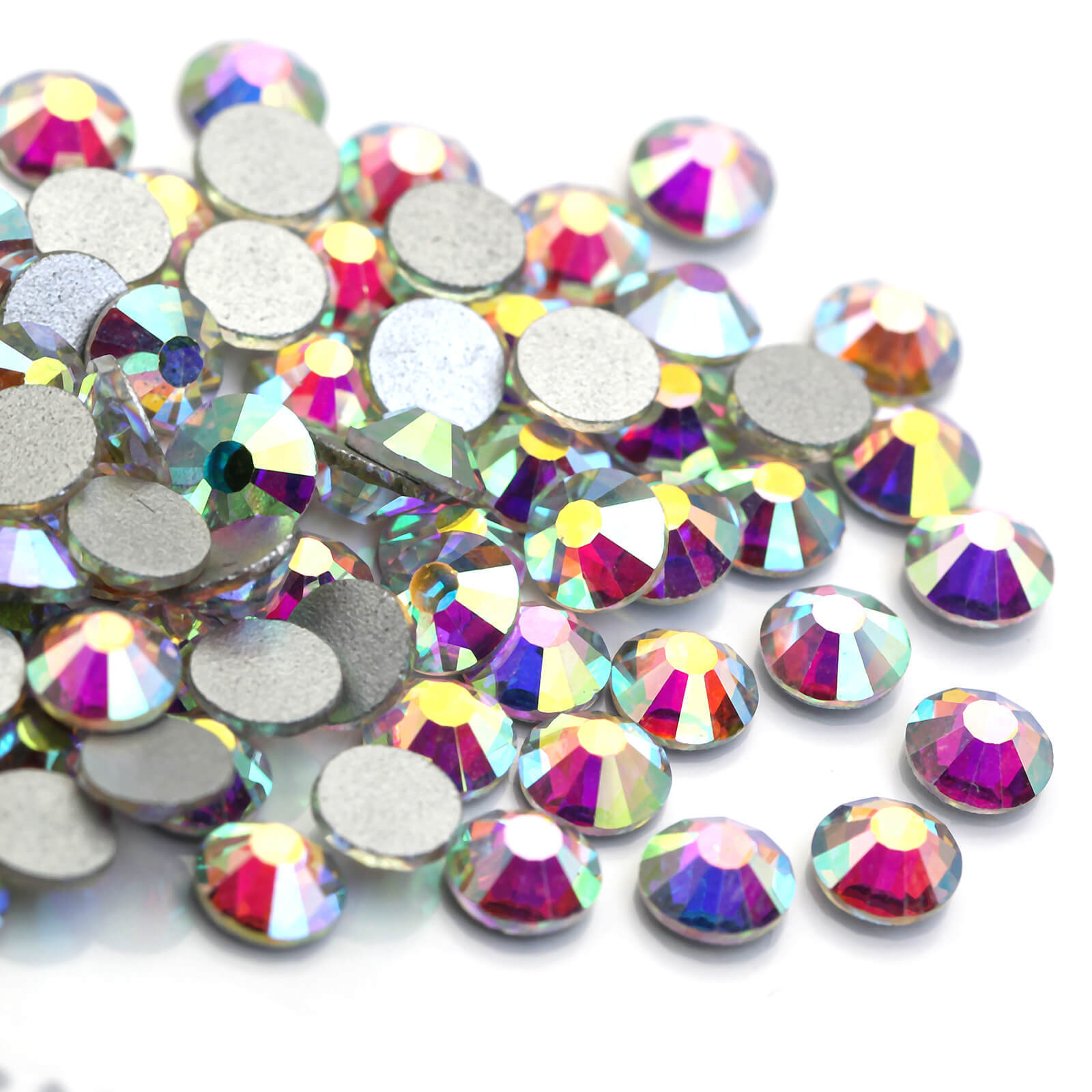 Top quality Crystal AB Rhinestones Flat Back Gems for Nails Clothes Craft Decor