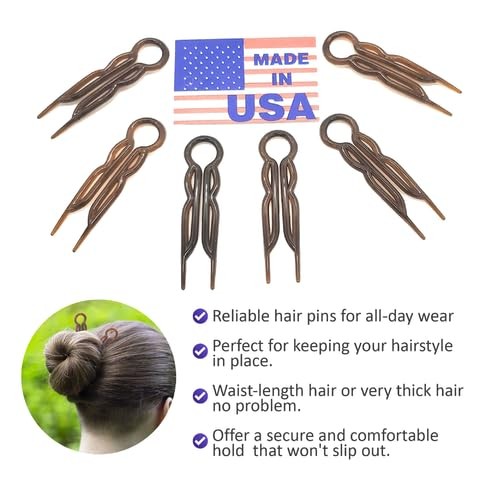 Good Hair Days Pins – 2 1/2″ Plastic, U-shaped Magic Set of 10, Crystal