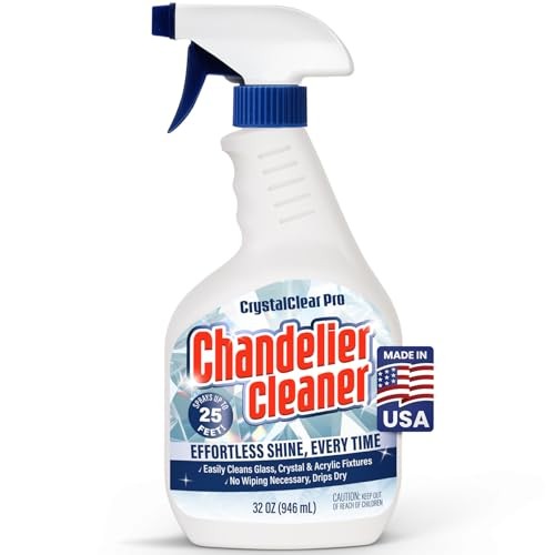 Chandelier Cleaner Drip Dry Spray – No Wipe Formula for Effortless, Streak