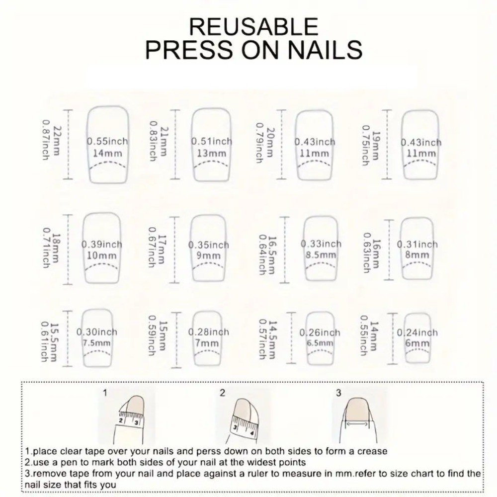 24pcs Nude Pink Gradient Silvery Mirror Press-On Nails, Long Square Reusable