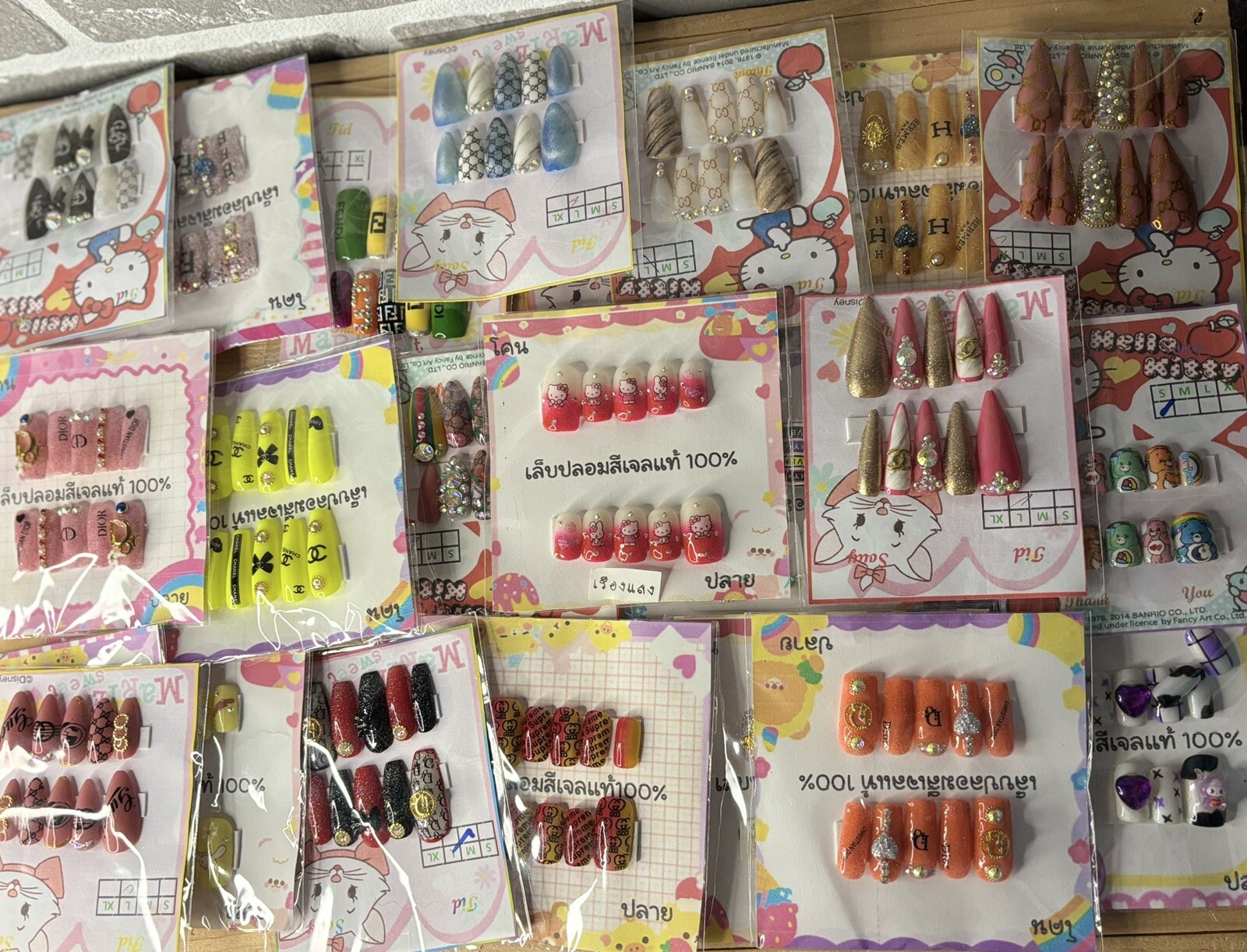 5 Random Sets Handmade L Glue On Nails~Press On Nails~Stocking Stuffers~Xmas