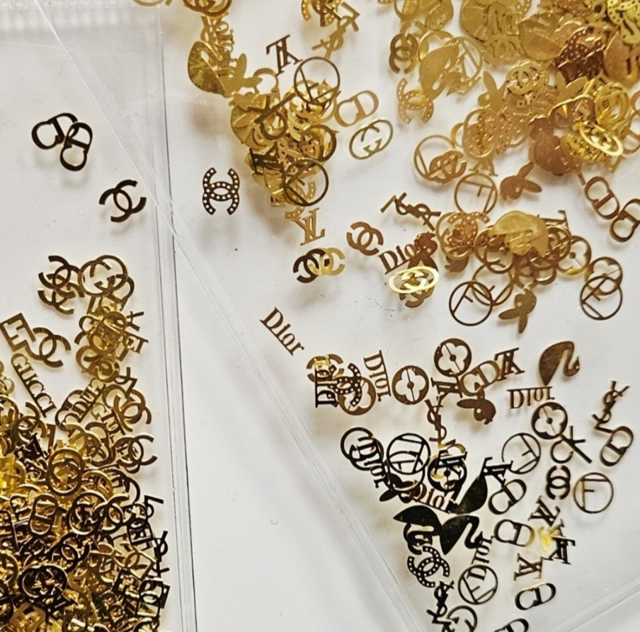 NWT NAIL ART DESIGN GOLD METAL NAIL FINDINGS: ULTIMATE MIX N°3!