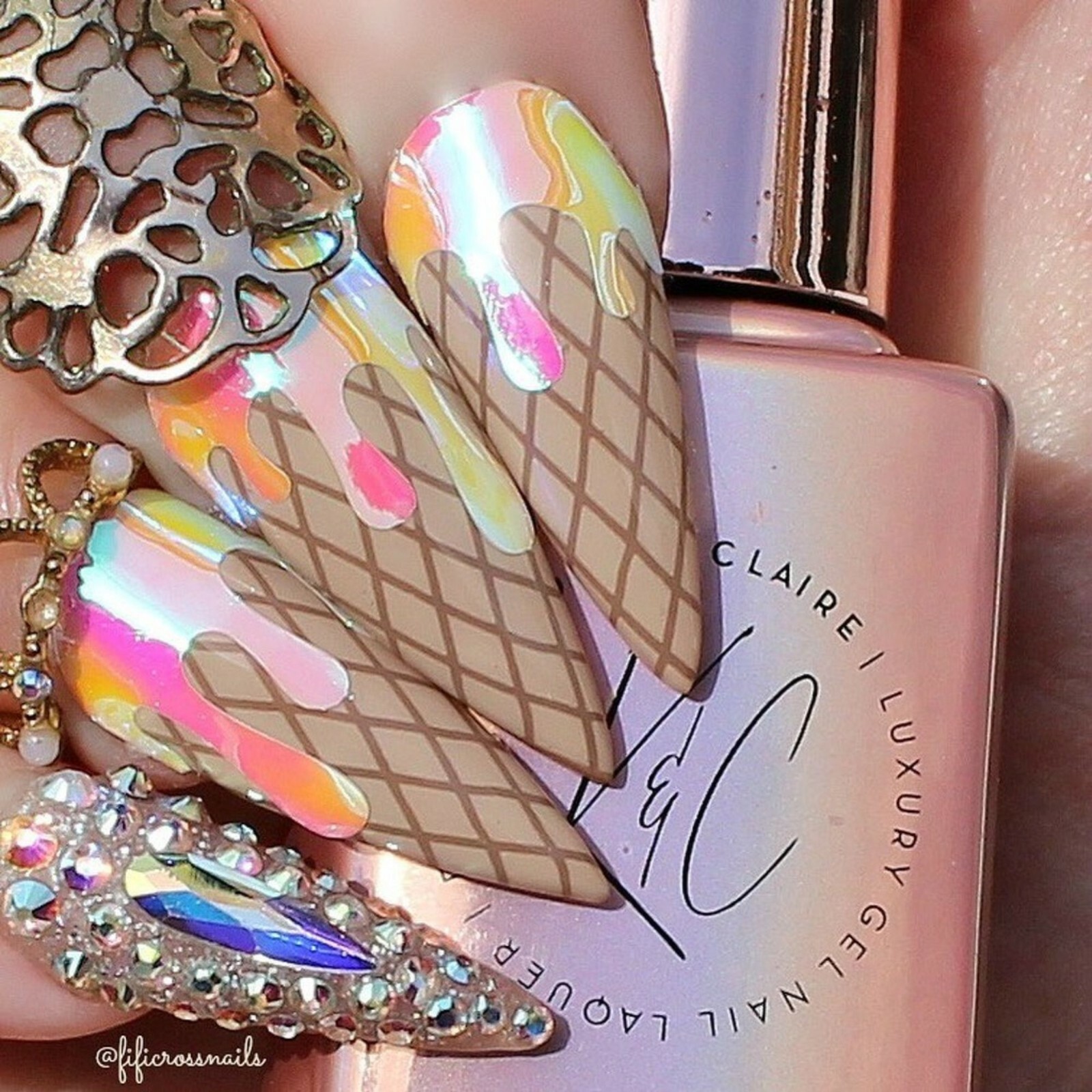 Whats Up Nails – Dripping Flames Stickers (Pink) – Daily Charme Collaboration