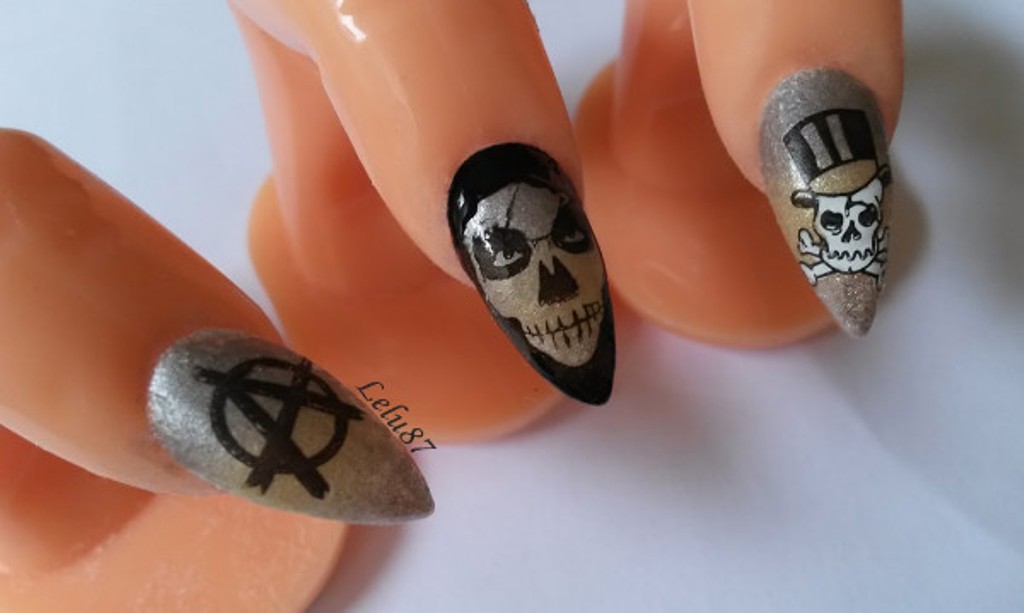 Nail Art Stamping Cool Skull Eye Template Image Plate Stamper Scraper Kit BP 57