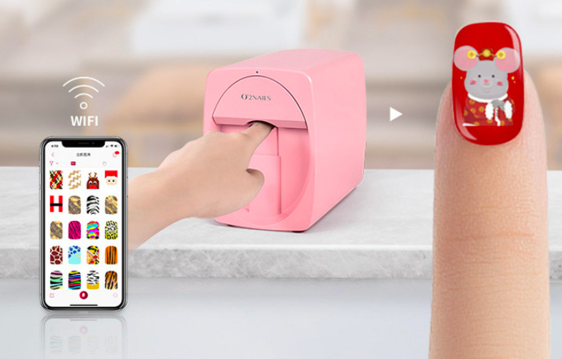O’2Nails Nail Printer 3D App Control Nails Art Machine Nail Salon Portable Home