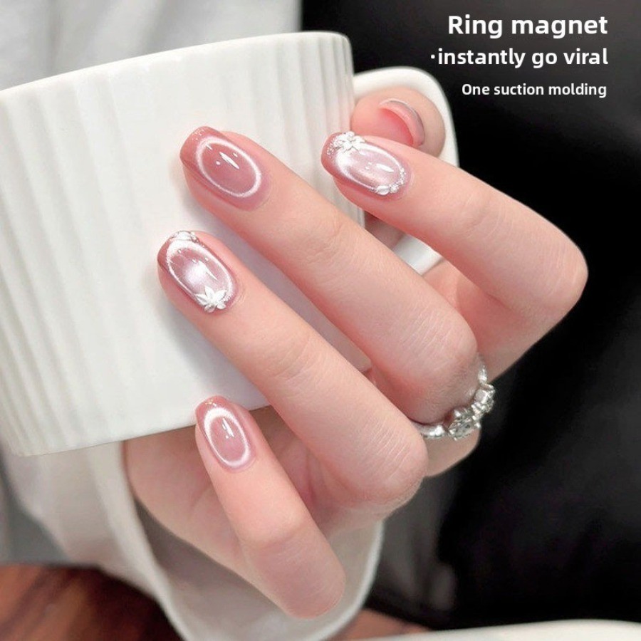Double-head French Nail Art Magnet Set 3D Strong Cat Eye Magnet Nail Art Gel Pol