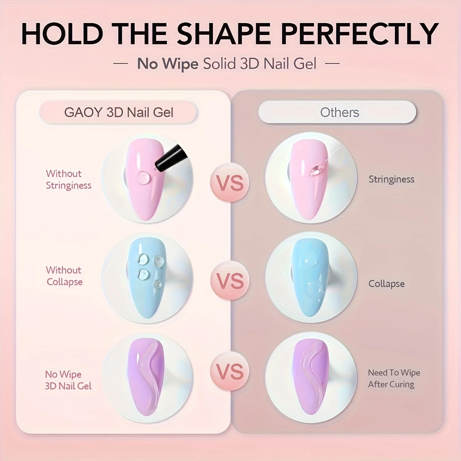 3D Nail Art Gel Clear Sculpting Gel for Nail Art Design DIY 3D Molding Gels for