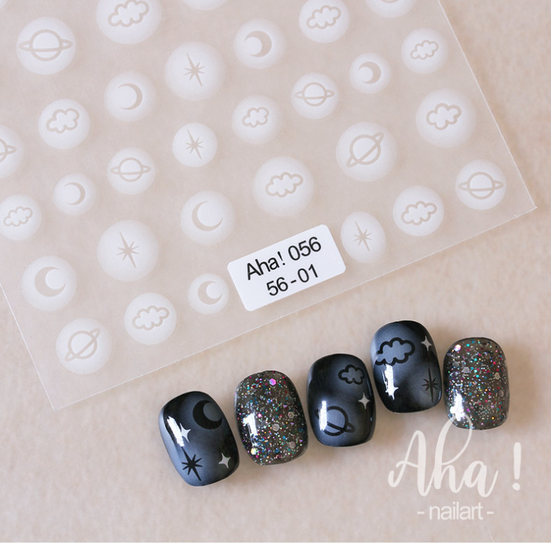 Butterfly Nail Art Stickers Decals Translucent Star Heart Self-Adhesive NH19