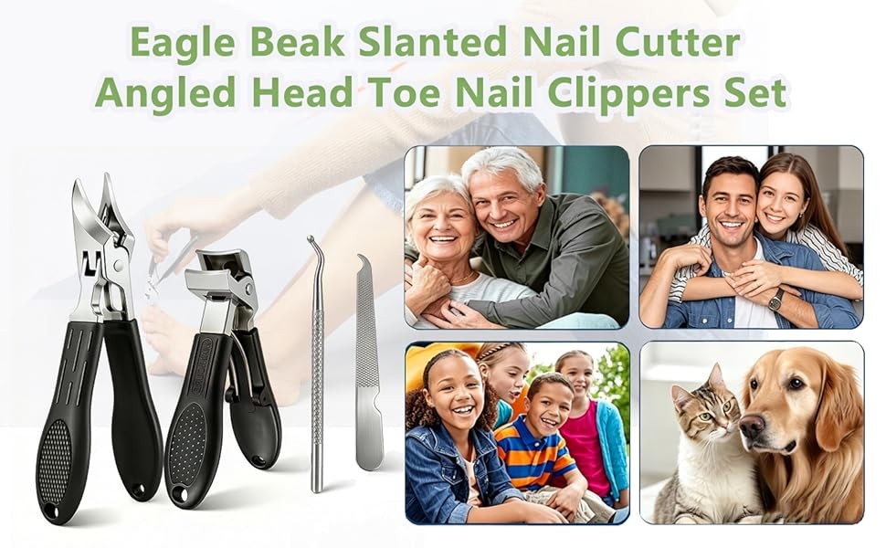 Toenail Clippers for Seniors Thi Toenails, Eagle Beak Slanted Nail