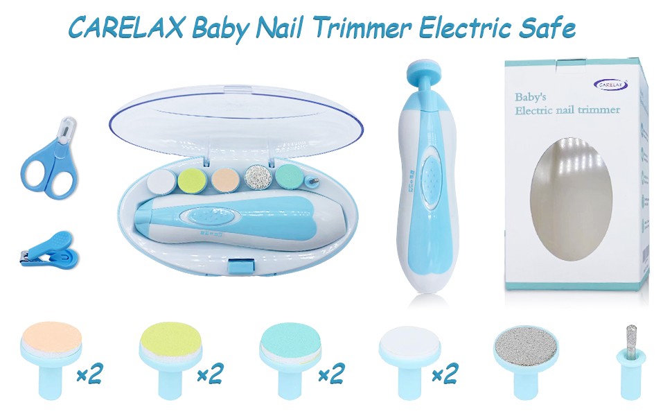 Baby Nail Trimmer File with Light Safe Electric Nail Clippers Kit for Newborn