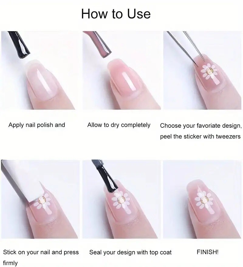 5D Embossed Sanrio My Melody Assorted Designs Nail Art Vinly Decals Stickers