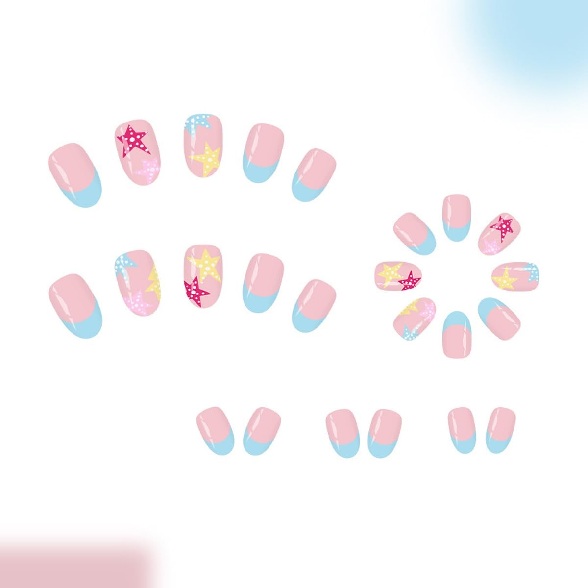 KASOICRA Medium Starfish Oval Press On Nails