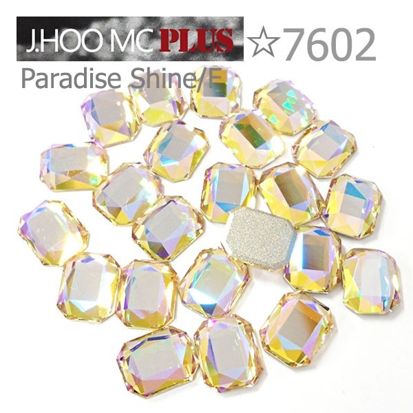J.HOO Crystal 7602 Emerald Cut Flat Back Rhinestones 8×6mm Nail Art (10pcs)