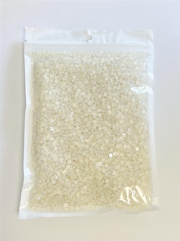 Loose Resin Half Pearls Flat Back Round Jelly AB Jewelry Crafting Gems Multipack