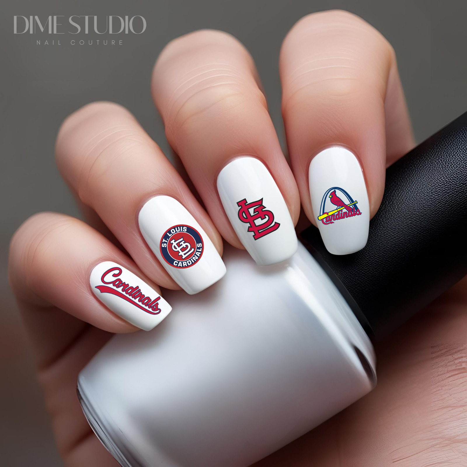 St Louis Cardinals Baseball Nail Decals Water Transfer Clear Overlay