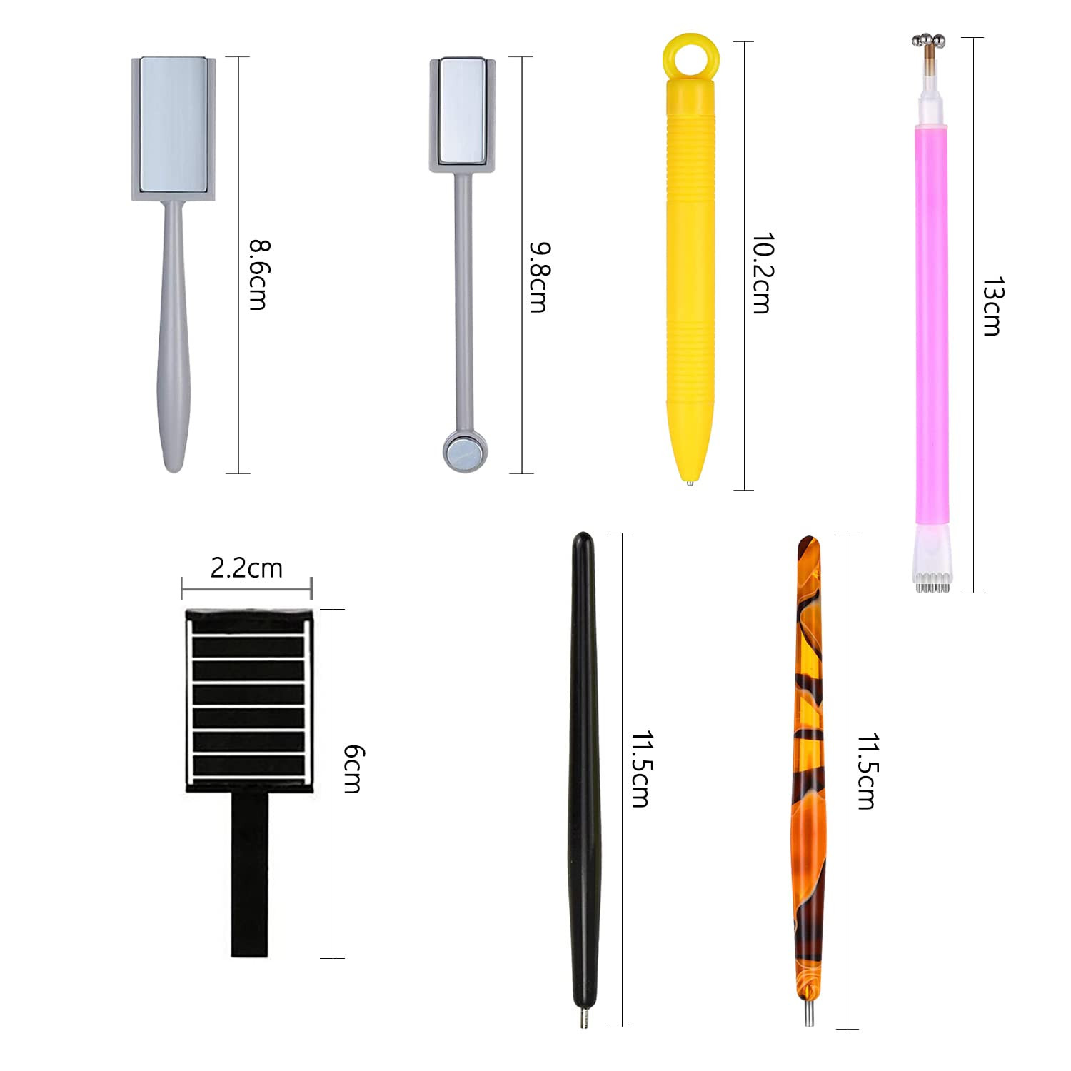 15Pcs Cat Eye Nail Magnets Pens for Cat Eye Nail Art Tools Gradient Design Cat E