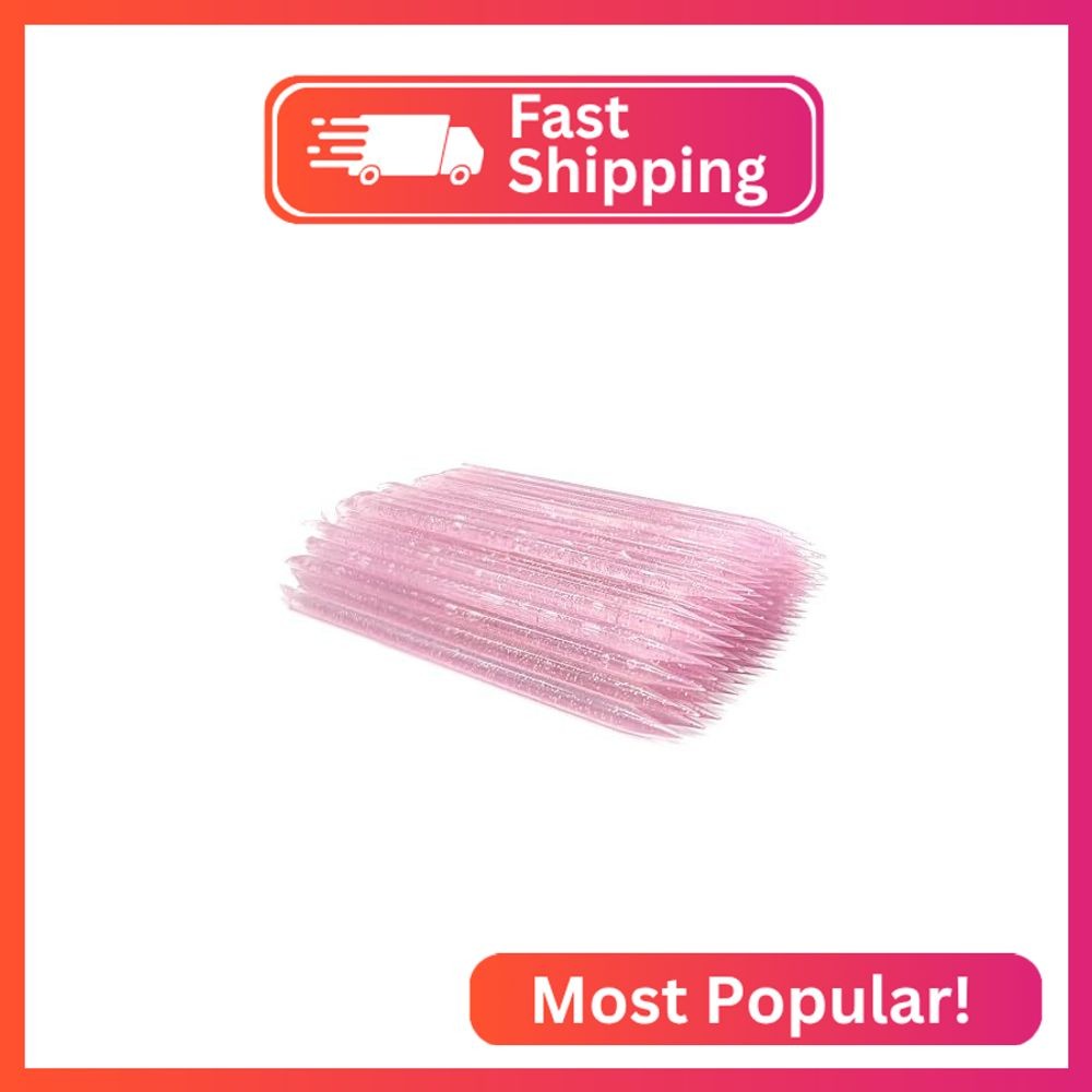 Medsuo 100 PCS Disposable Nail Sticks Double-End Multi Functional Cuticle Pusher