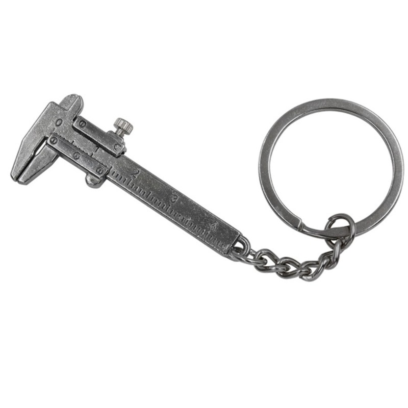 Metal Vernier Caliper Straight Tooth Keychain Pendant Zinc Alloy Keychain