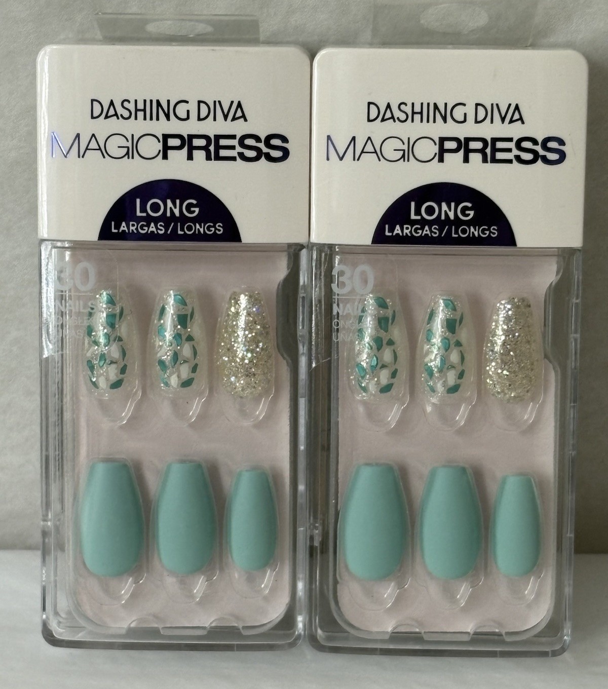 New Dashing Diva Magic Press On Nails 30 Tips 12 Sizes Per Box 2-PACK (T18-20)
