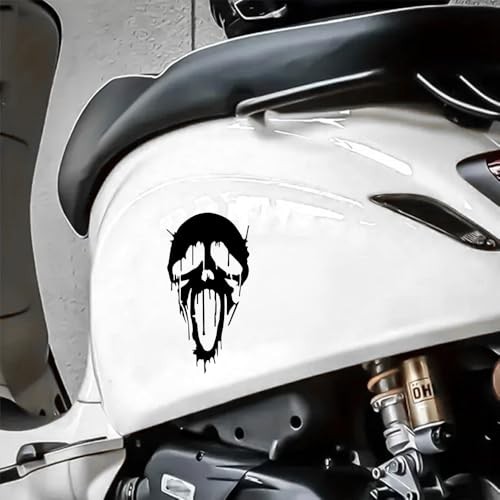 2pcs Ghost Horror Stickers, 3.74″x7.09″, Suitable for Car Windows, Black