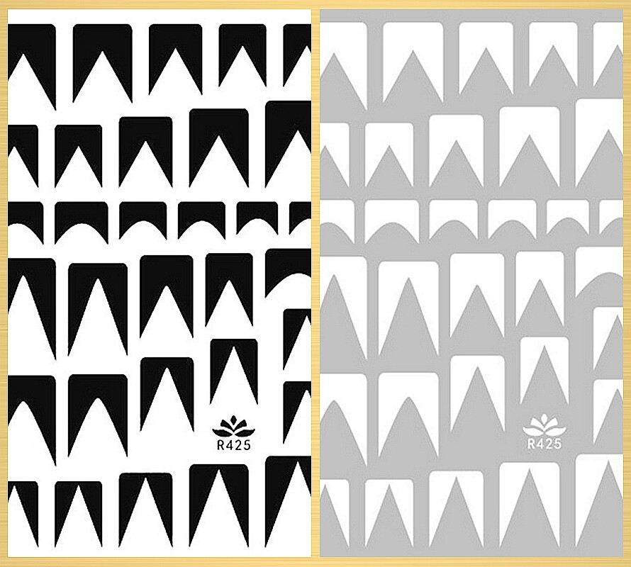 French Tips 4 Pointed Star Heart Star Happy Emoticons Nail Sticker