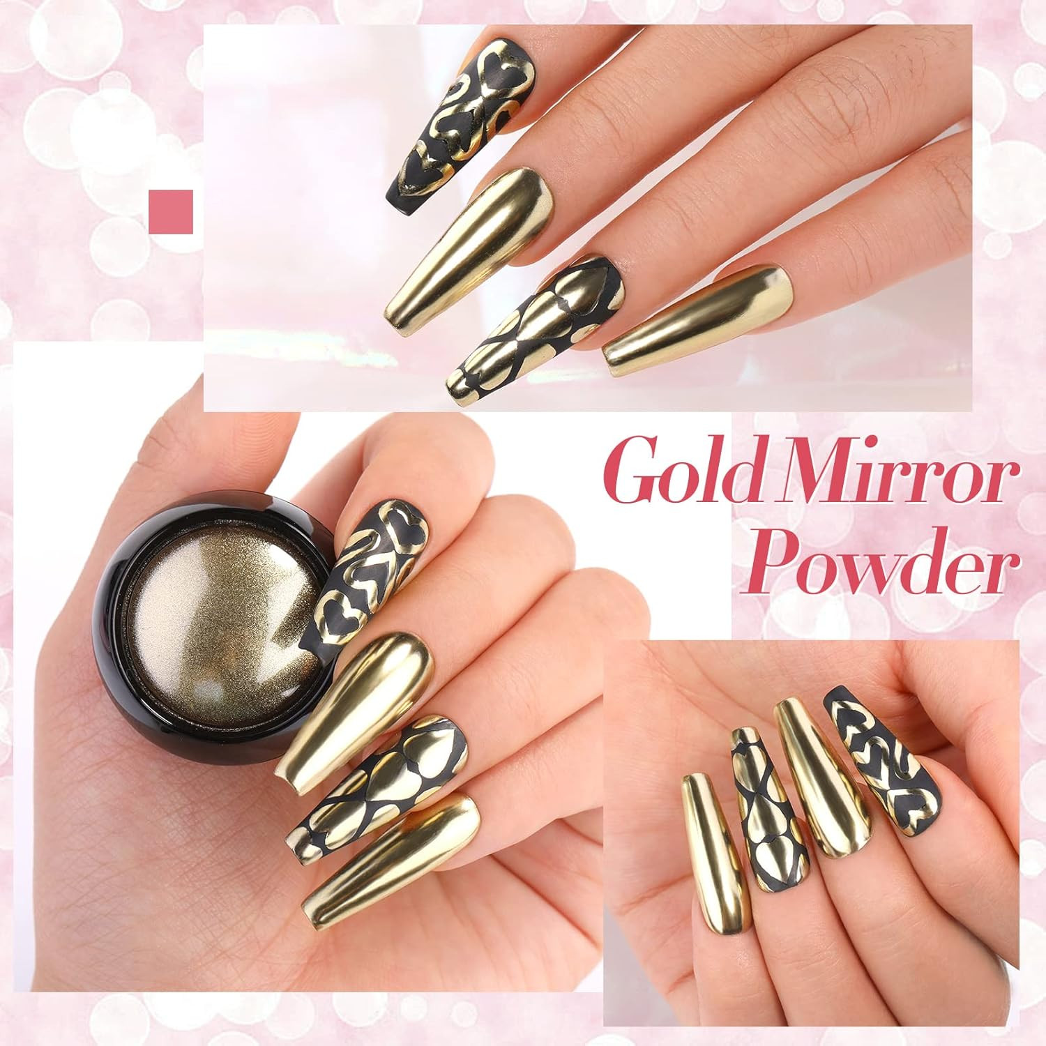 Chrome Nail Powder Metallic Mirror Powder Holographic Pigment | Powder Manicure