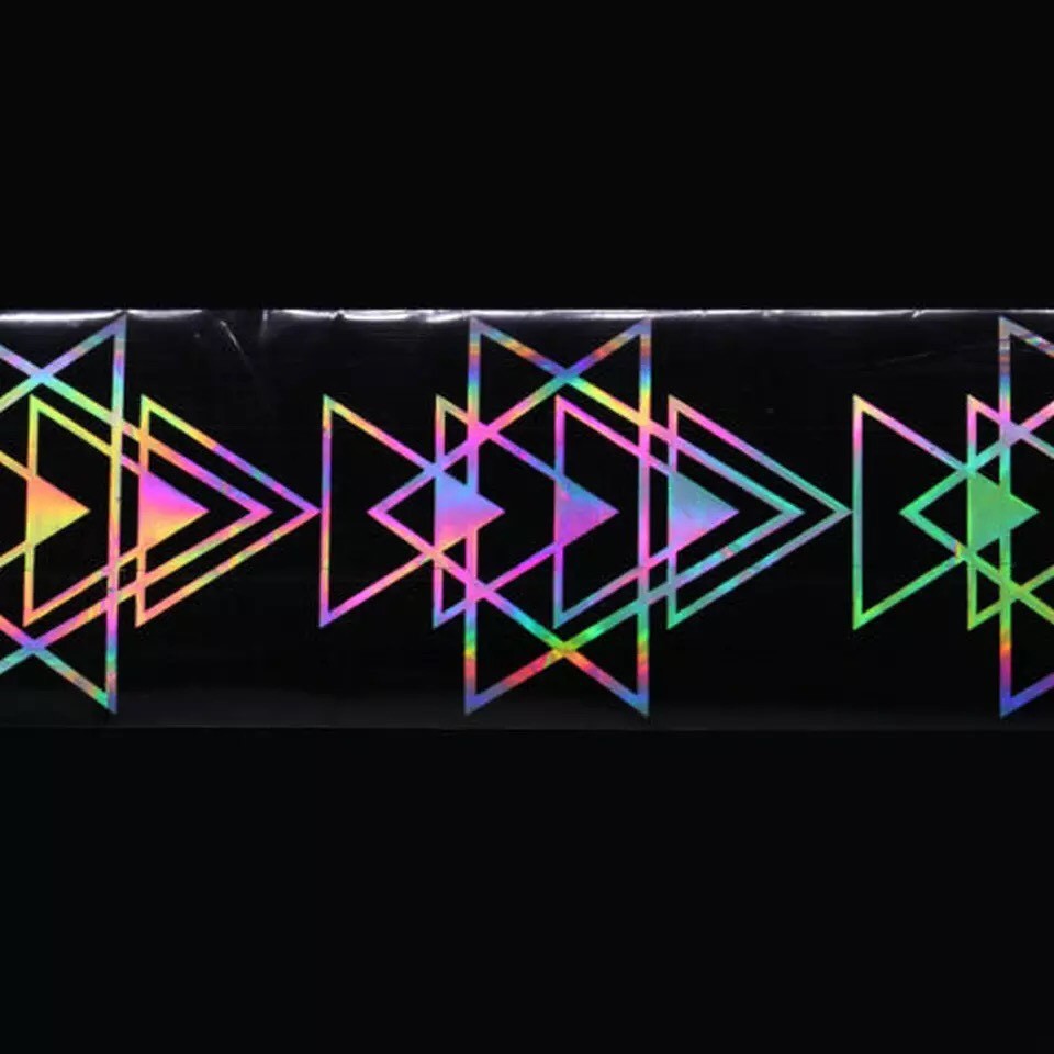 Holographic Nail Art Foil Aztec Triangle New Trend Transfer Stickers >>7<<