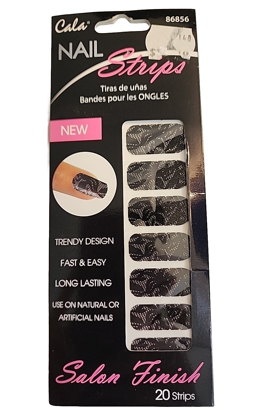 Lot Of 4 Cala Nail Strips. Oblong, Single Use. #86856, #86882, #86849 & 86860