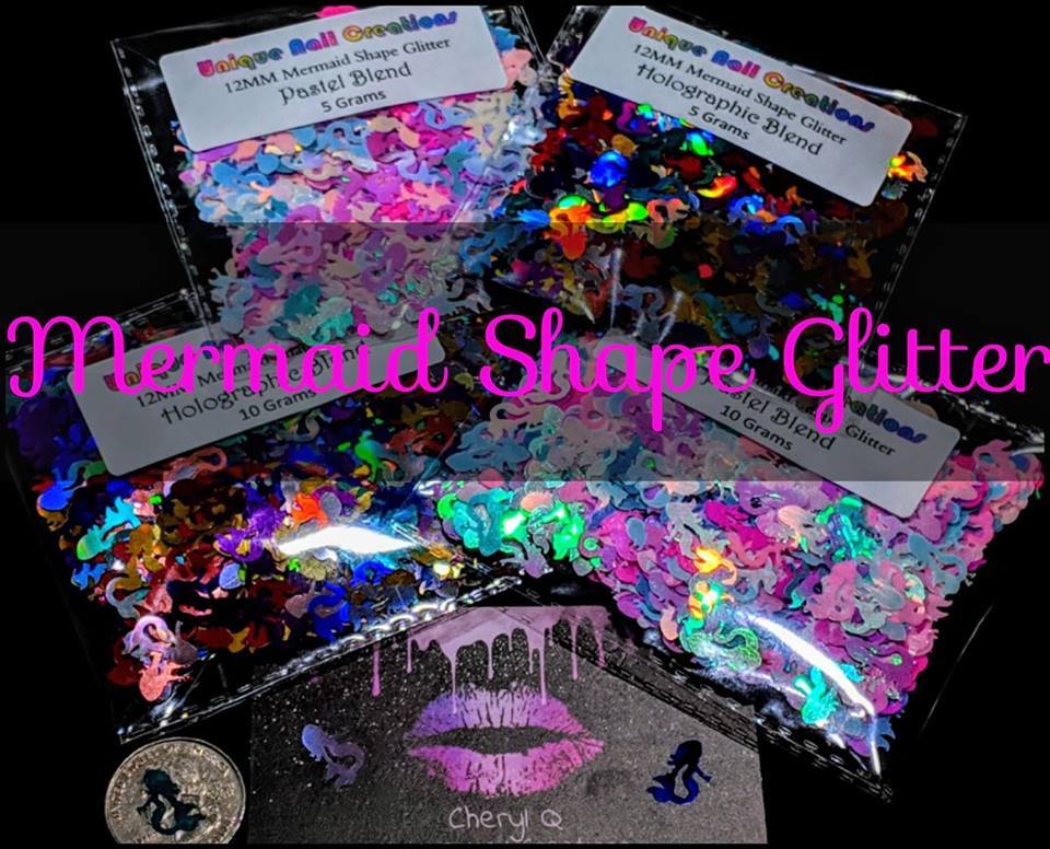 MERMAID Glitter Shape •U Choose~Nail Art•Slime•Face•Festival•Body-Art