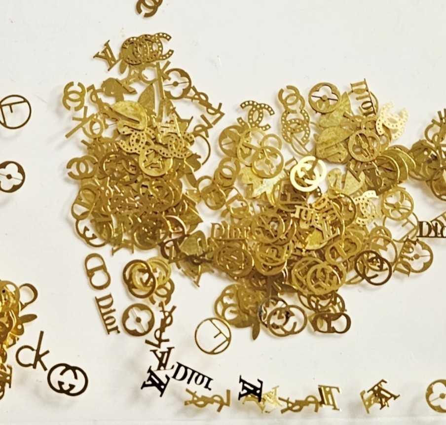NWT NAIL ART DESIGN GOLD METAL NAIL FINDINGS: ULTIMATE MIX N°3!
