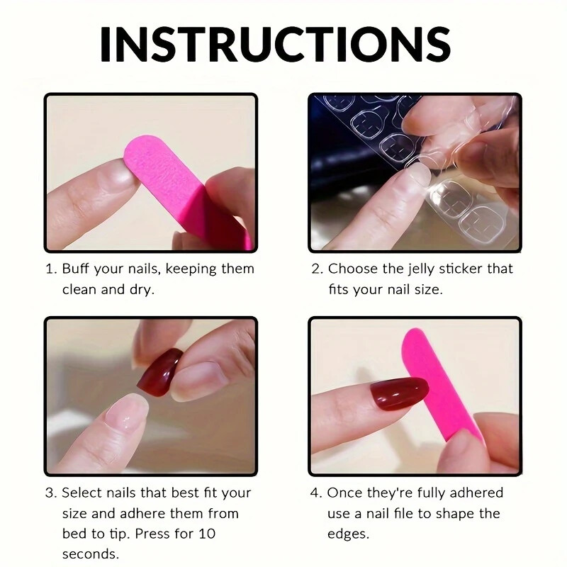 24pcs Spring and Summer Bright Flower Press-on Nails, Medium and Short