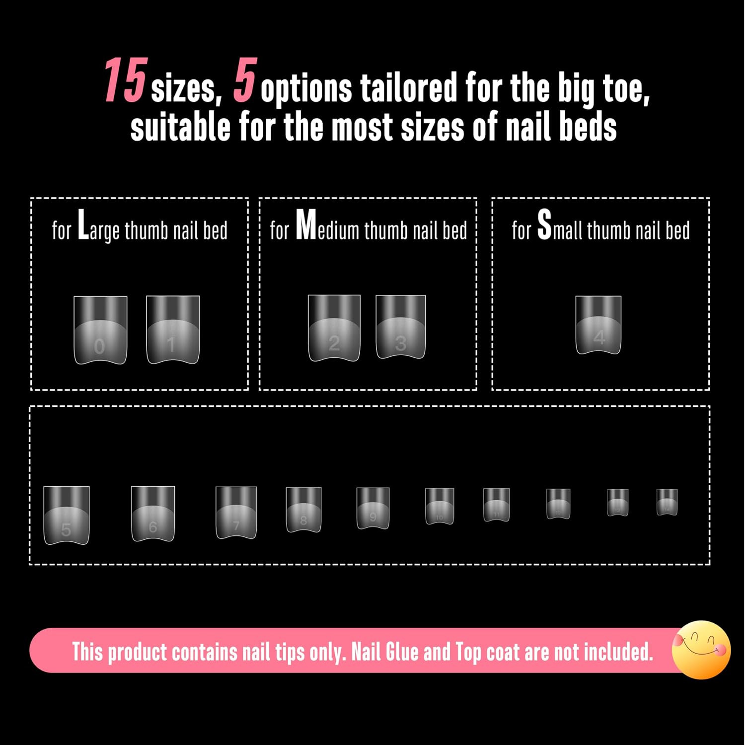 Clear Short Sharp Square False Nail Tips, Half Cover Shallow Paste Matte Round-S