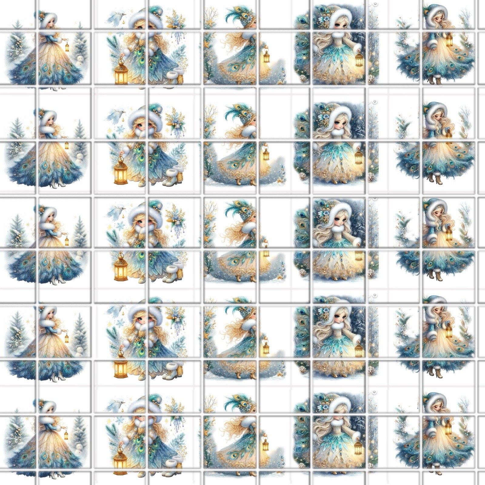 Winter Wonderland Girl Waterslide Nail Decals Set Of 50 Instructions & Bonus