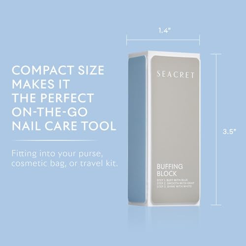 SEACRET – Professional Nail Buffing Block. 3 Ways Buffing Block The Secret for