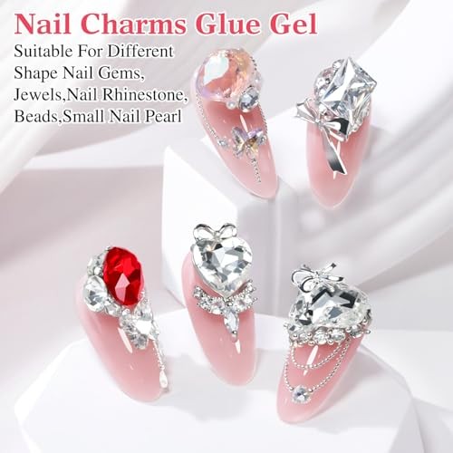 1.4 Oz Rhinestone Glue for Nails Gel Glue Design 3D Art Jewels Charm Gem