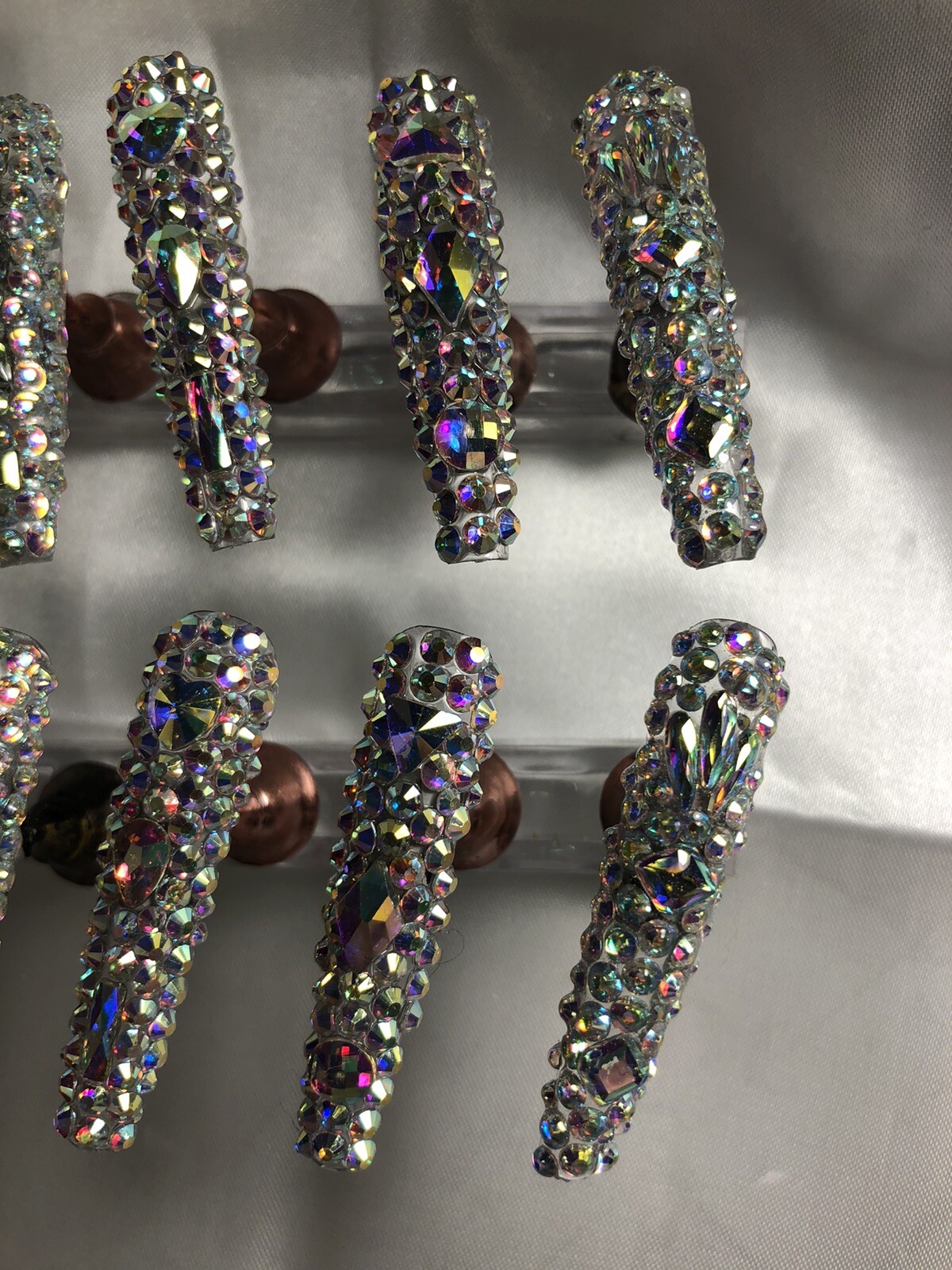 Z NAILZ! Stunning Set Of Completely Jeweled 3XL Handmade Custom Press On Nails