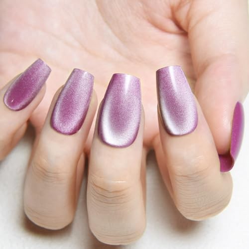 Purple Cat 24 Ounce (Pack of 1) 24Pcs-Coffin Medium Square-07 Lavender Purple
