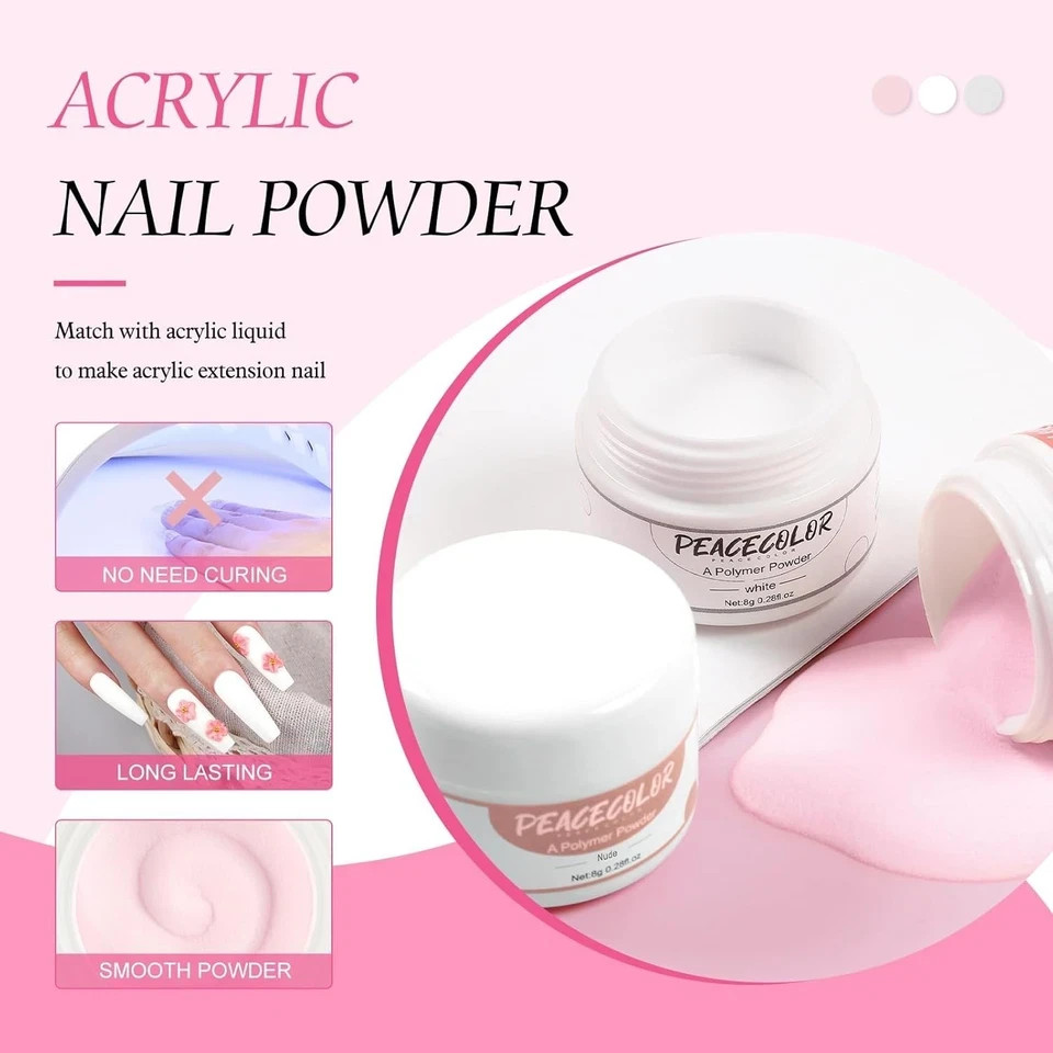 Acrylic Nail Kit with Drill and U V Light, Professional Nail Kit Acrylic Set