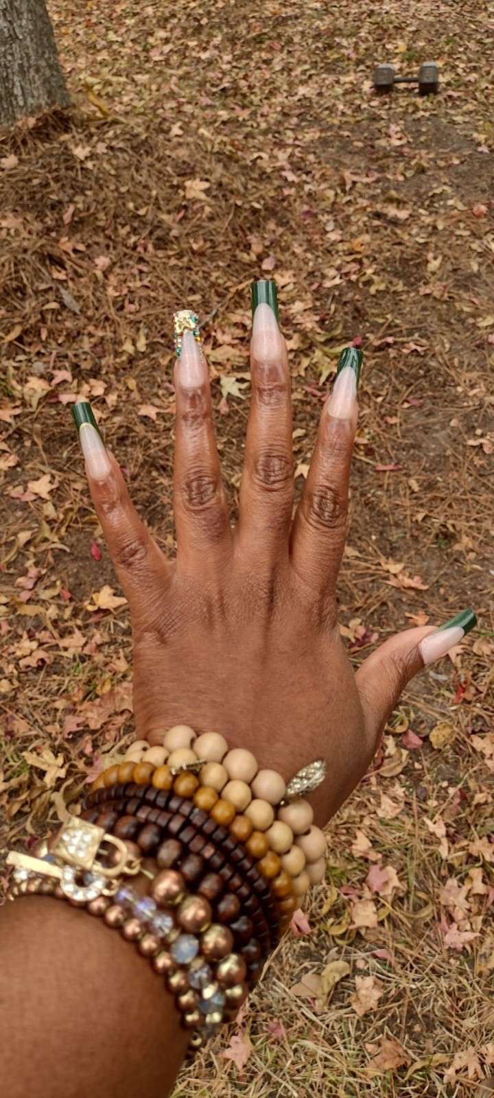 Green Butterfly Goddess PressOn Nail Set Nail Glue Included