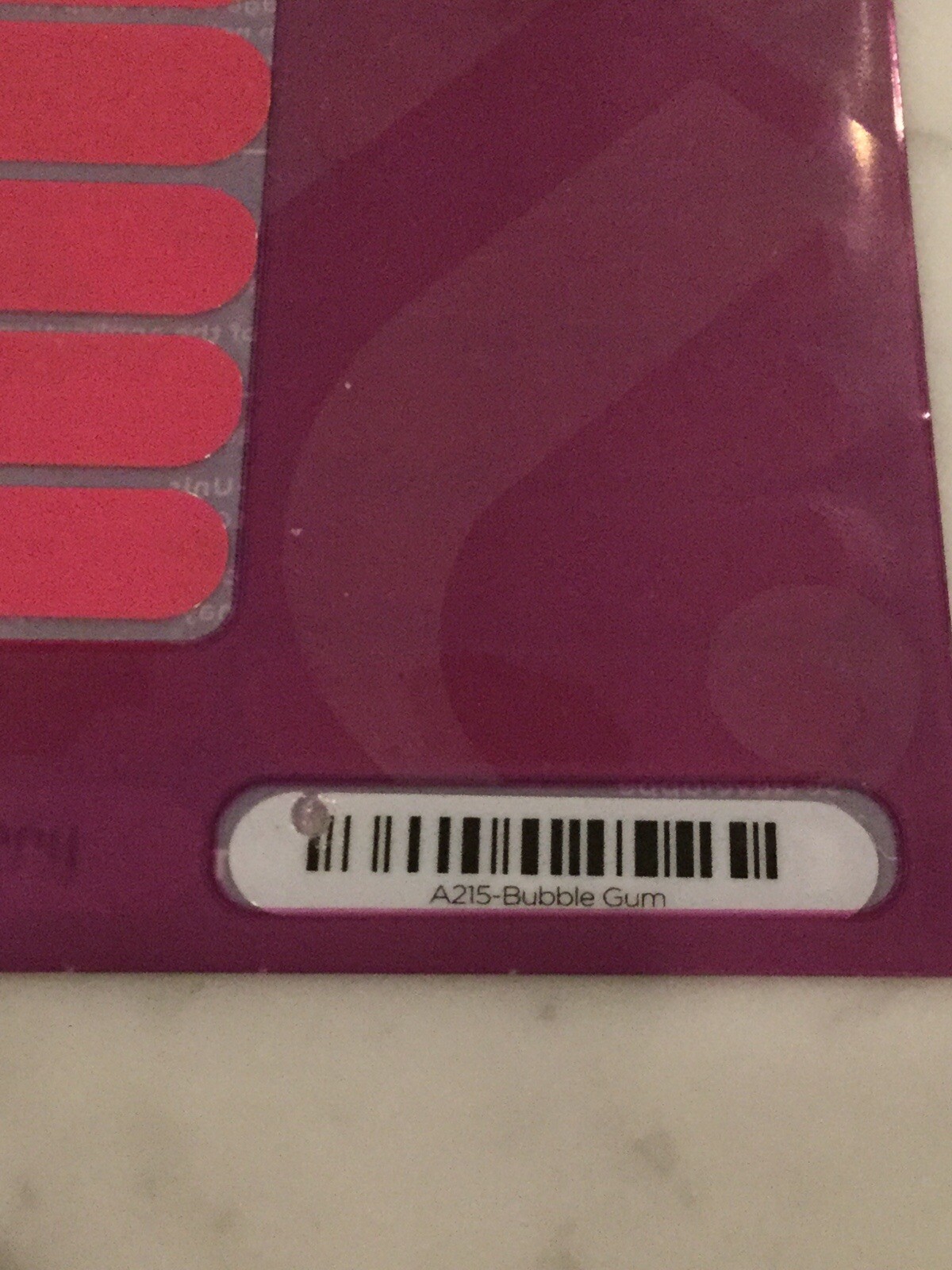 JAMBERRY Nail Wraps. FULL Sheet. “Bubble Gum”. #A215. RETIRED. NEW.