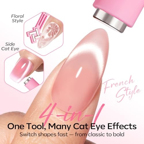 Gel Polish Cat Eye Magnet for Nails, 5 PCS Nail Magnet Tool Set for Cateye