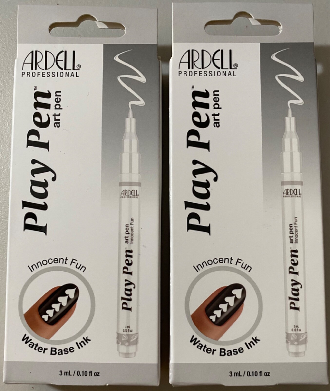 Ardell Play Pen Art Pen Bee White 2 Pack Water Based Ink- French Nails FREE SHIP