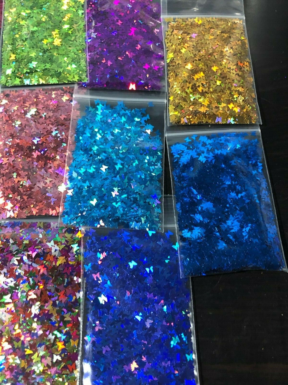 Solvent Resistant BUTTERFLY shape Glitter U Choose Color Nail Art Face Crafts