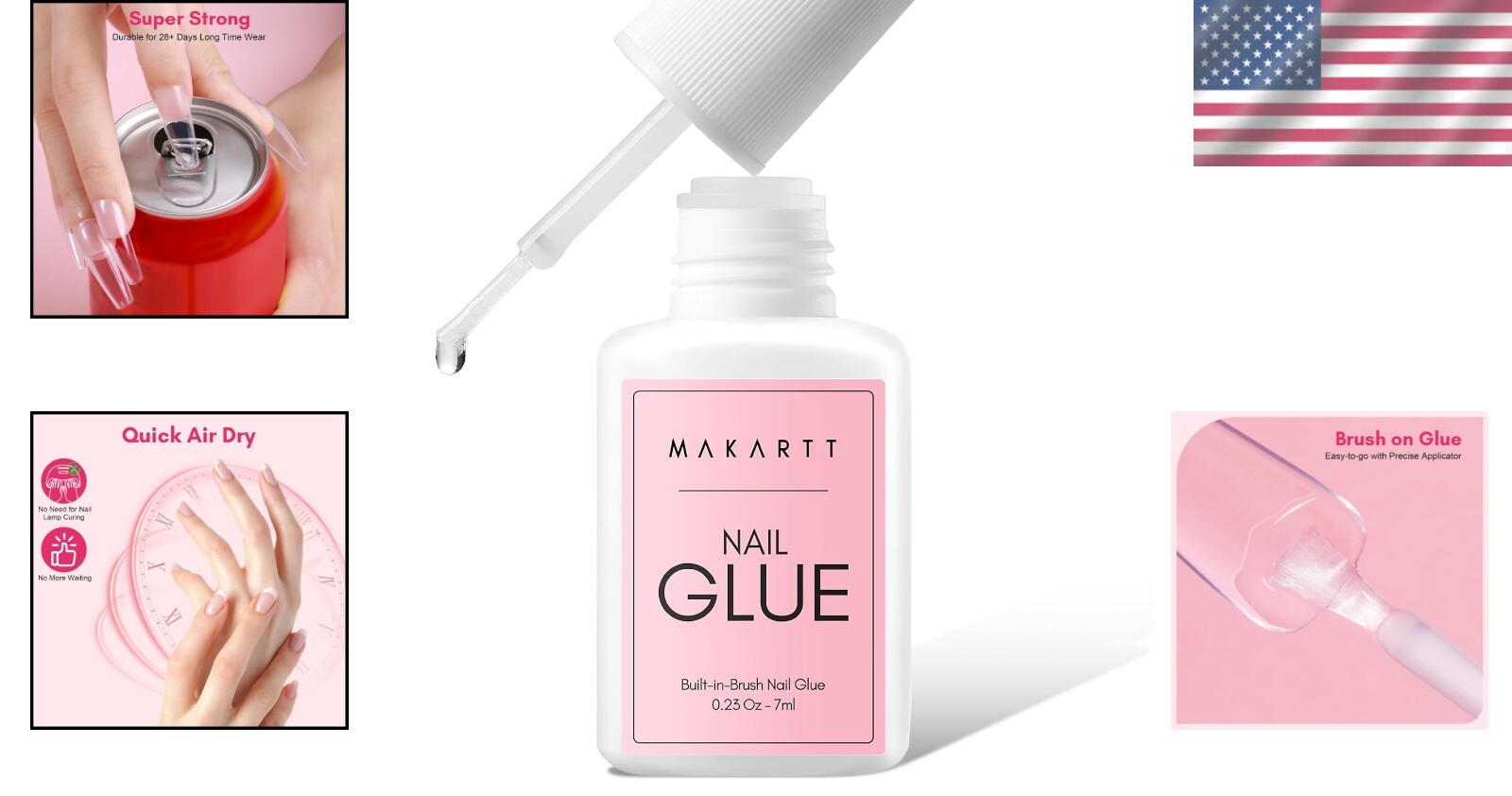 Professional Nail Glue for Broken Nail Repair – Strong, Easy Application, 7ml