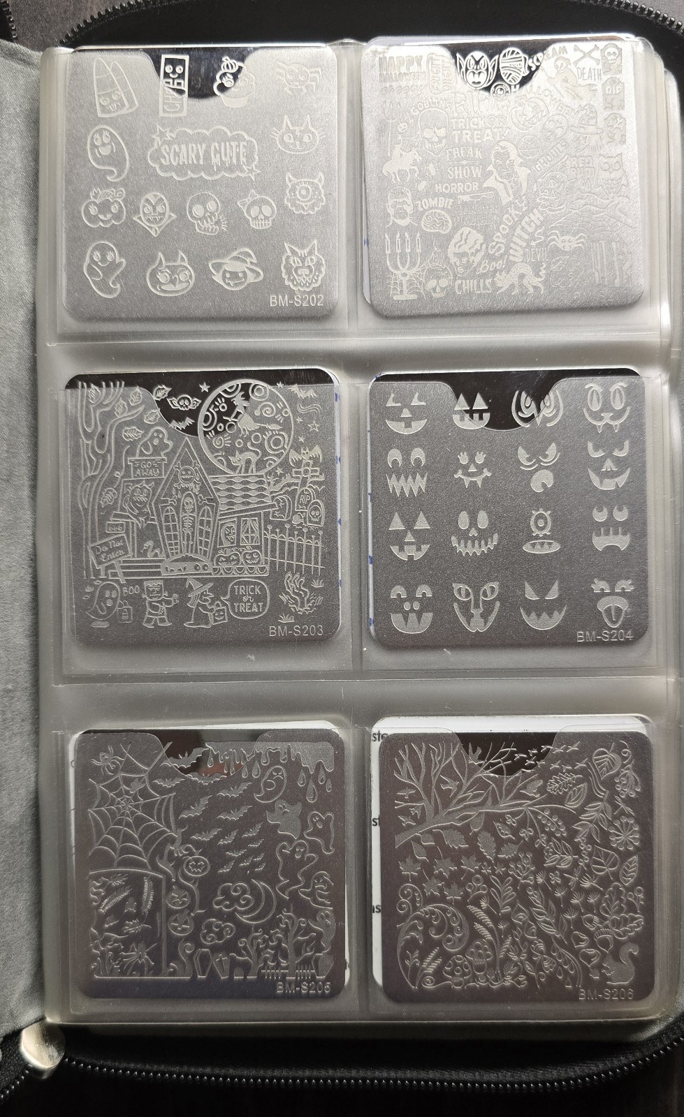 Bundle Monster Maniology B.M.C Nail Stamp Square Plates W/ Storage Binder Lot