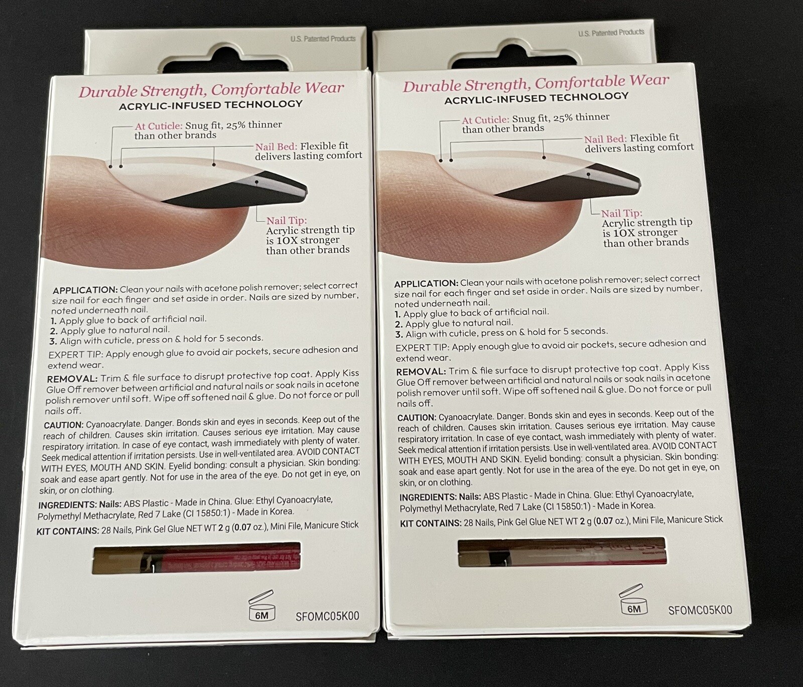 2 Kiss Salon Acrylic Nude/Neon Yellow French Nails, Medium Coffin # 91372