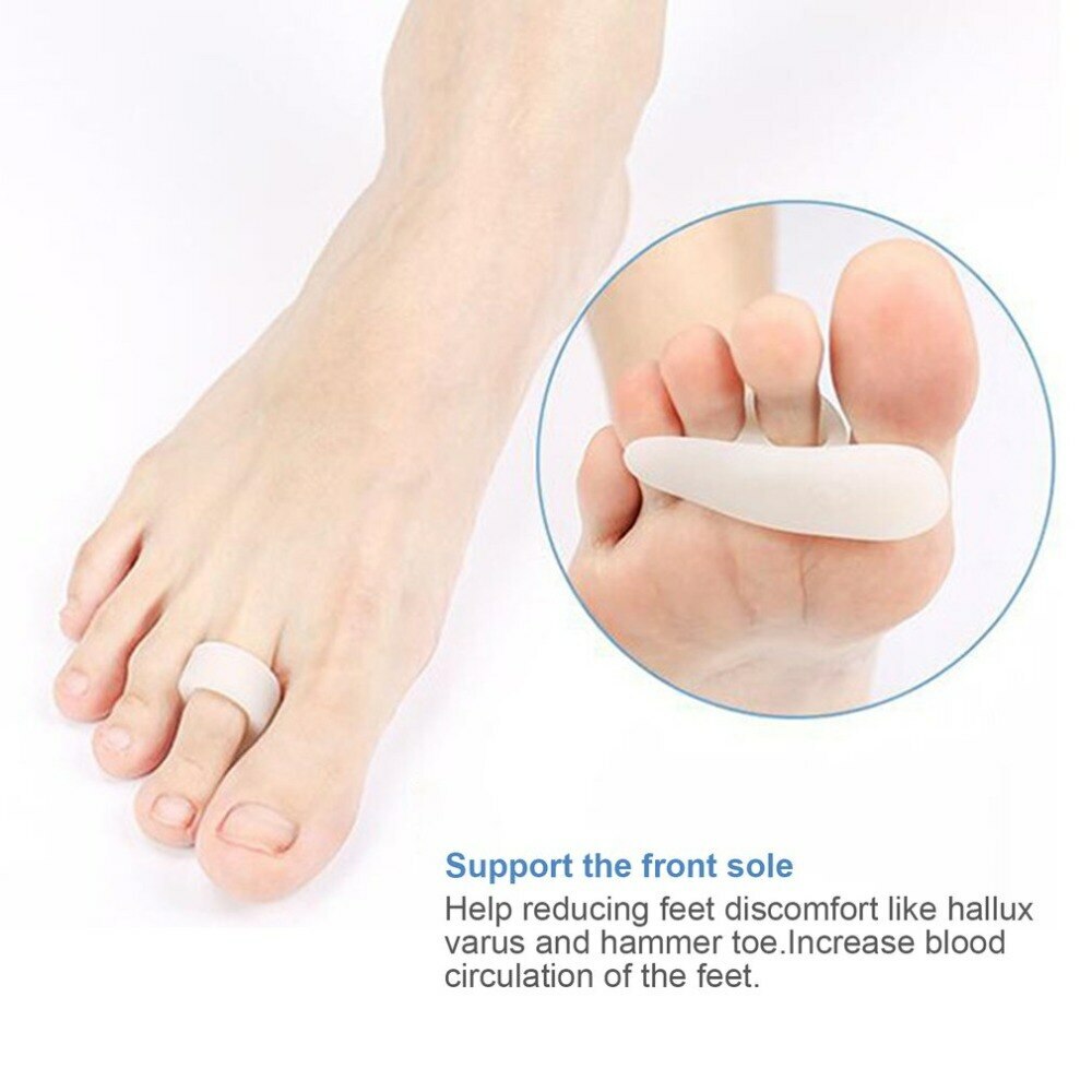 Silicone Gel Hammer Toe Straightener For Curled Toes or Bent Toes 2 PC UK SELLER
