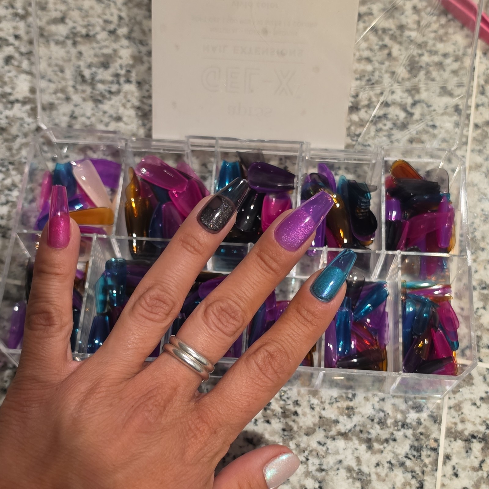 après GEL-X Nail Extensions Multicolor Vivid Coffin Medium Soft Gel 500pcs